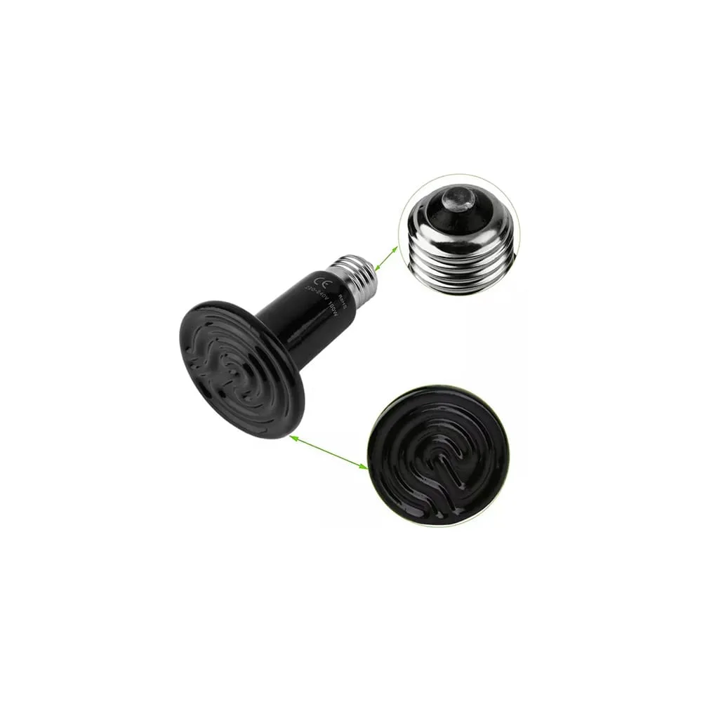 Pet Reptile Far Infrared Ceramic Heating Lamp Heat Emitter Light Bulb
