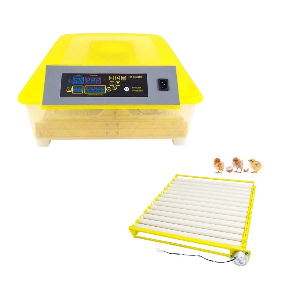 Newest Design 56 Eggs Incubator for Family Used for Sale Roller Egg Tray Hatcher